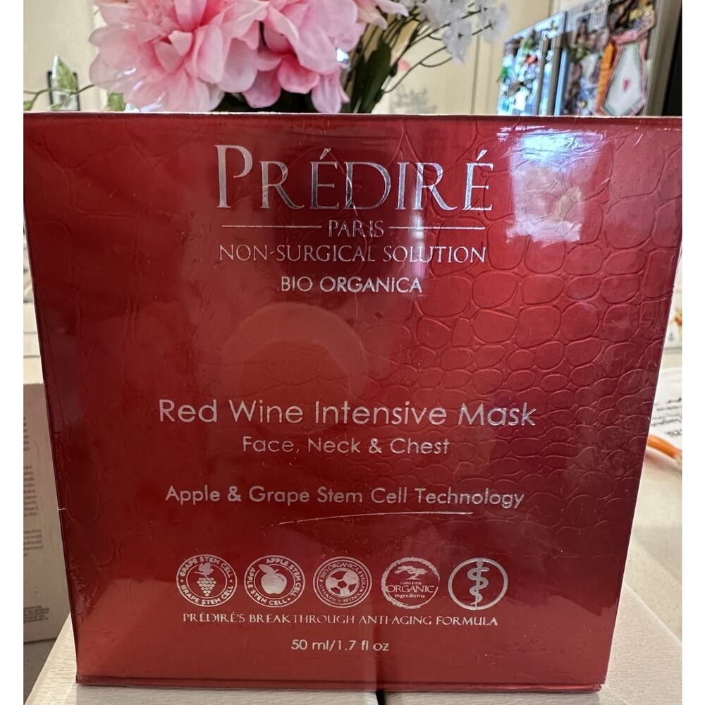 Predire Paris Red Wine Intensive Mask Face, Neck, Chest Grape Stem Cell New $950